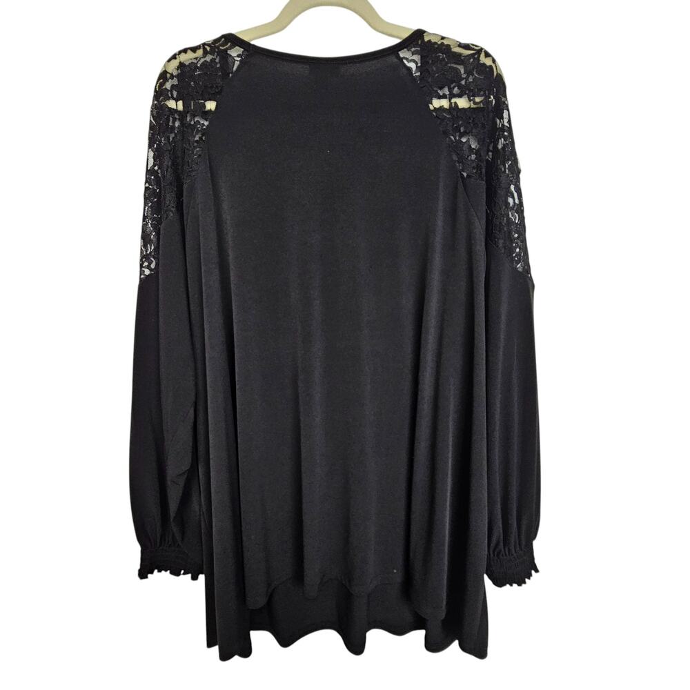 Torrid Womens Lace Shoulder Top Plus Size 4X Whimsygoth Stretch WItchy Vamp - Picture 9 of 9